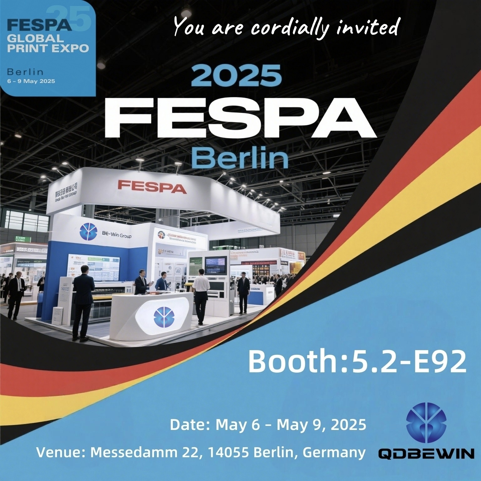 Qingdao be-win da mostrare a Fespa 2025 Berlino-Booth 5.2-E92